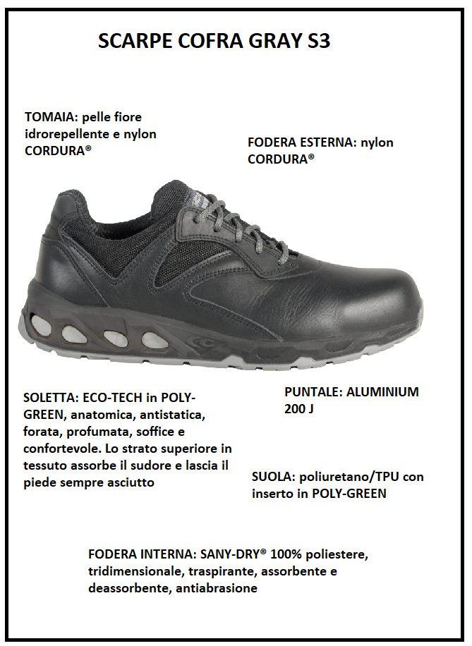 Scarpe Cofra Gray S Qualit E Innovazione Vendita Online